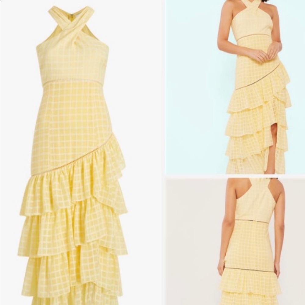Likely yellow gingham dress